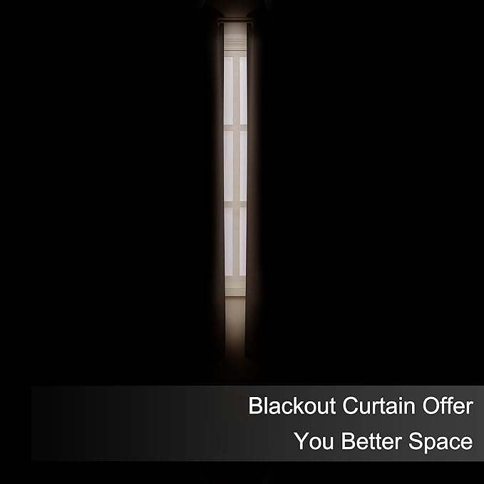 LEMOMO Blackout Curtains 52 x 45 inch/Chocolate Brown Curtains Set of 2 Panels/Thermal Insulated Room Darkening Bedroom Curtains