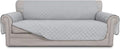 Easy-Going Reversible Oversized Couch Cover for 3 Cushion Couch Sofa Cover for Dogs Water Resistant Furniture Protector Cover with Foam Sticks for Pet (Oversized Sofa, Light Gray/Light Gray)