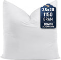 Utopia Bedding Throw Pillows (Set of 1, White) – 28 x 28 Inches Down Alternative Pillows for Bed, Sofa, and Couch - Fluffy Decorative Stuffer Pillow for Indoors & Outdoors