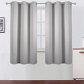LEMOMO Light Grey Blackout Curtains 42 x 54 Inch Length Set of 2 Panels Grommet Bedroom Curtains for Living Room