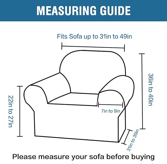 H.VERSAILTEX Stretch Velvet Armchair Cover Couch Covers 1 Cushion Chair Slipcover for Living Room Furniture Cover Crafted from Thick Comfy Rich Velour (Chair 31"-49", Coco Mocha)