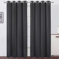 LEMOMO Dark Grey Thermal Blackout Curtains/52 x 95 Inch/Set of 2 Panels Room Darkening Curtains for Bedroom