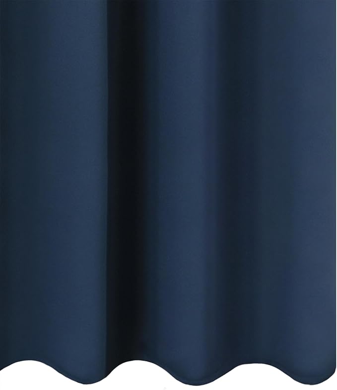 LEMOMO Blackout Curtains 52 x 120 Inch Long Navy Blue Curtains Set of 2 Panels Room Darkening Curtains for Bedroom and Living Room