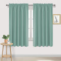 DWCN Blackout Curtains for Living Room Thermal Insulated, Energy Saving & Noise Reducing Bedroom Curtains, Sage Green, W 60x L 63 Inch, Set of 2 Rod Pocket Curtain Panels