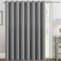 H.VERSAILTEX Blackout Patio Curtains 100 x 84 Inches for Sliding Door Extral Wide Blackout Curtain Panels Thermal Insulated Room Divider - Grommet Top, 7' Tall by 8.5' Wide - Dove Gray