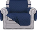 Easy-Going Chair Sofa Slipcover Reversible Sofa Cover Water Resistant Couch Cover Furniture Protector Cover with Elastic Straps for Pets Kids Children Dog Cat (Chair, Navy/Navy)