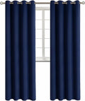 BGment Blackout Curtains for Living Room - Grommet Thermal Insulated Room Darkening Curtains for Bedroom, 2 Panels of 52 x 95 Inch, Navy