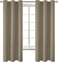 BGment Room Darkening Curtains 63 Inches Long - Grommet Thermal Insulated Drapes Window Treatment Curtains for Bedroom, 2 Panels, 42 x 63 Inch, Cocoa