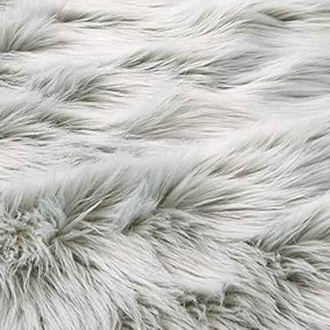 EasyJoy Ultra Soft Fluffy Shaggy Area Rug Faux Fur, Chair Cover, Fuzzy Seat Pad for Bedroom Floor Sofa Living Room (2 x 6 ft Sheepskin, Light Grey)