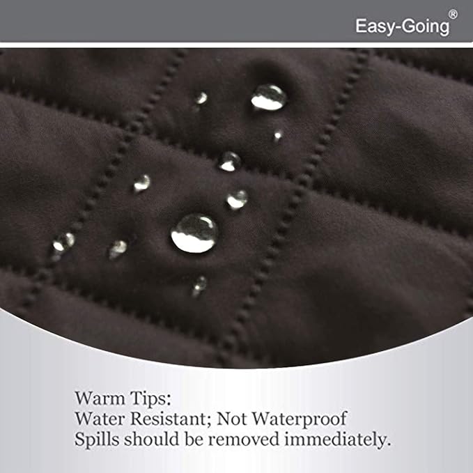 Easy-Going Reversible Loveseat Couch Cover for 2 Cushion Couch Sofa Cover for Dogs Water Resistant Furniture Protector with Foam Sticks Elastic Straps for Pet (Loveseat, Chocolate/Chocolate)