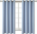 BGment Blackout Curtains for Living Room - Grommet Thermal Insulated Room Darkening Curtains for Bedroom, 2 Panels of 52 x 63 Inch, Spa Blue
