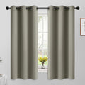 Yakamok Premium Room Darkening Thermal Insulated Curtains for Bedroom/Living Room - Classic Grommet Top (2 Panels, Taupe, 42 Inch by 63 Inch)