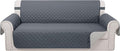 Reversible Oversized Sofa Covers Couch Cover Furniture Protector for Dogs Elastic Straps Water Resistant(XLSofa Dark Blue/Light Grey)