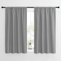 NICETOWN Short Curtains for Small Window - Home Decoration Thermal Insulated Rod Pocket Blackout Blinds & Drapes for Small Windows (Silver Grey, 2 Panels, W42 x L54 -Inch)