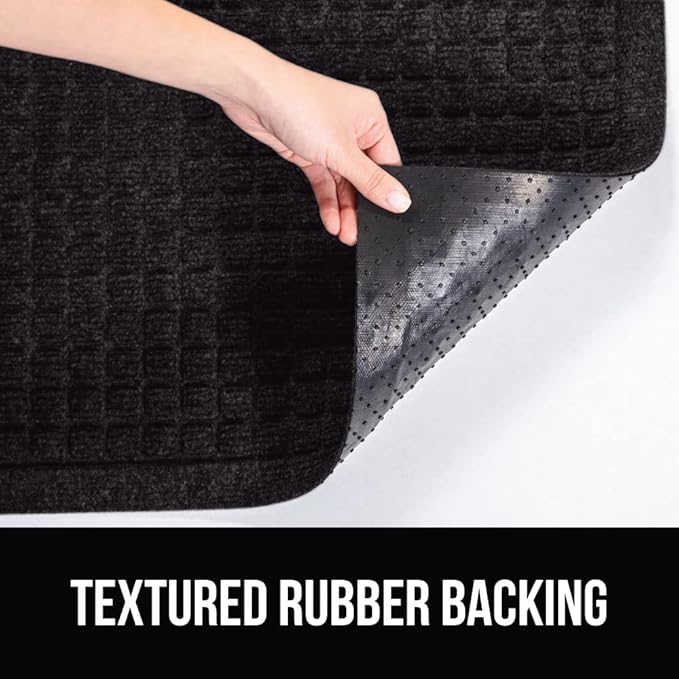 GORILLA GRIP® Ultra Absorbent Front Door Mat Outside Entrance 72x24, Traps Dirt and Moisture, HydroABSORB Indoor Outdoor Doormat Holds Up to 2.75 Cups Water, Stain and Fade Resistant Welcome Mat Black