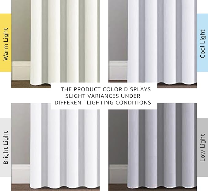 H.VERSAILTEX Patio White Curtains for Sliding Door Extral Wide Curtain Panels Thermal Insulated Room Divider - Grommet Top, 9' Tall by 8.5' Wide, W100 x L108, Pure White