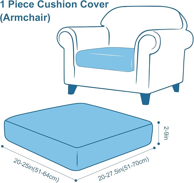 Smiry Printed Couch Cushion Covers, Stretch Soft Couch Covers for Sofa, Washable Non-Slip Sofa Slipcover Furniture Protector for Indoor and Outdoor (1 Pack, Camel)