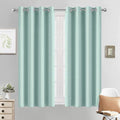 Yakamok Room Darkening Grommet Window Drapes Thermal Insulated Light Blocking Blackout Curtains for Bedroom(52Wx54L,Aqua,2 Panels)