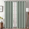 H.VERSAILTEX Blackout Curtain for Living Room Thermal Insulated Window Treatment Curtain Extra Long 108 inch Length Energy Saving Solid Grommet Blackout Drape, One Panel, Sea Grass, 52" W x 108" L