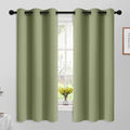 Yakamok Room Darkening Blackout Curtains for Bedroom,Thermal Insulated Grommet Top Light Blocking Window Drapes for Living Room,42W x 63L,Sage Green,2 Panels
