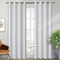 BGment Room Darkening Curtains 84 Inches Long - Grommet Thermal Insulated Drapes Window Treatment Curtains for Bedroom, 2 Panels, 52 x 84 Inch, Greyish White