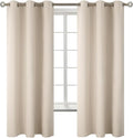 BGment Blackout Curtains - Grommet Thermal Insulated Room Darkening Bedroom and Living Room Curtains, Set of 2 Panels (38 x 63 Inch, Champagne)
