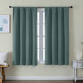 Simplebrand Ava Dark Green Short Blackout Curtains for Bedroom 54 Inches Long 2 Panels Set, Solid Thermal Insulated, Energy Saving Window Treatment Curtains Blackout Drapes, W40 x L54 Inch, Dark Green
