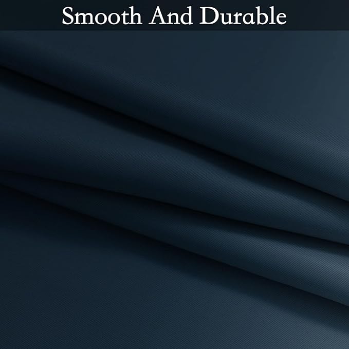 SimpleHome Ombre Room Darkening Curtains for Bedroom, Gradient Navy Blue to Grey White Light Blocking Thermal Insulated Grommet Window Curtain/Drapes for Living Room,2 Panels, 70x84 inches Length