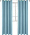 BGment Room Darkening Curtains 95 Inches Long - Grommet Thermal Insulated Drapes Window Treatment Curtains for Bedroom, 2 Panels, 52 x 95 Inch, Greyish Blue
