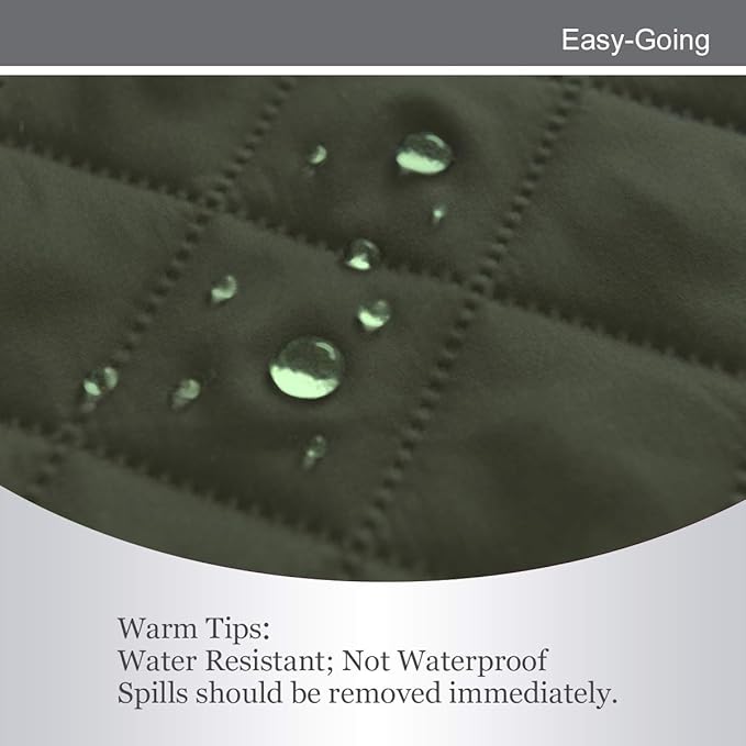 Easy-Going Reversible Oversized Couch Cover for 3 Cushion Couch Sofa Cover for Dogs Water Resistant Furniture Protector Cover with Foam Sticks for Pet (Oversized Sofa, Army Green/Beige)