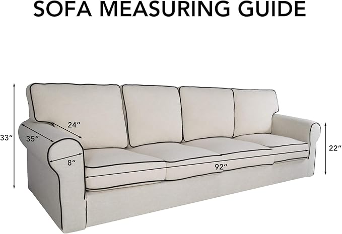 PureFit Super Stretch 4 Seater Sofa Slipcover – Spandex Non Slip Soft Couch Sofa Cover, Washable Furniture Protector with Non Skid Foam and Elastic Bottom for Kids, Pets （XX Large, Wine）