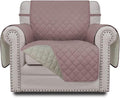 Easy-Going Chair Sofa Slipcover Reversible Sofa Cover Water Resistant Couch Cover Furniture Protector Cover with Elastic Straps for Pets Kids Children Dog Cat (Chair, Pink/Beige)