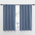 NICETOWN Blackout Curtains for Bedroom, Blackout Curtain Panels, Window Treatment Energy Saving Thermal Insulated Solid Rod Pocket Blackout Drapes/Draperies (Stone Blue, 1 Pair, 42 by 45-inch)