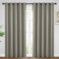 Yakamok Premium Room Darkening Thermal Insulated Curtains for Bedroom/Living Room - Classic Grommet Top (2 Panels, Taupe, 62 Inch by 84 Inch)
