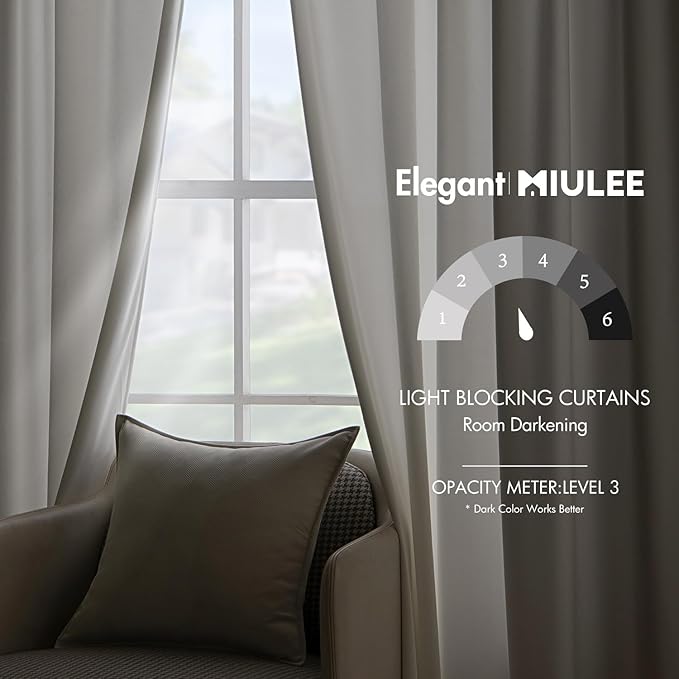 MIULEE Velvet Curtains 90 inches - Luxury Curtains for Bedroom Living Room Thermal Insulated Super Soft Room Darkening Window Drapes Rod Pocket & Back Tab, White, W52 x L90 inches, 2 Panels