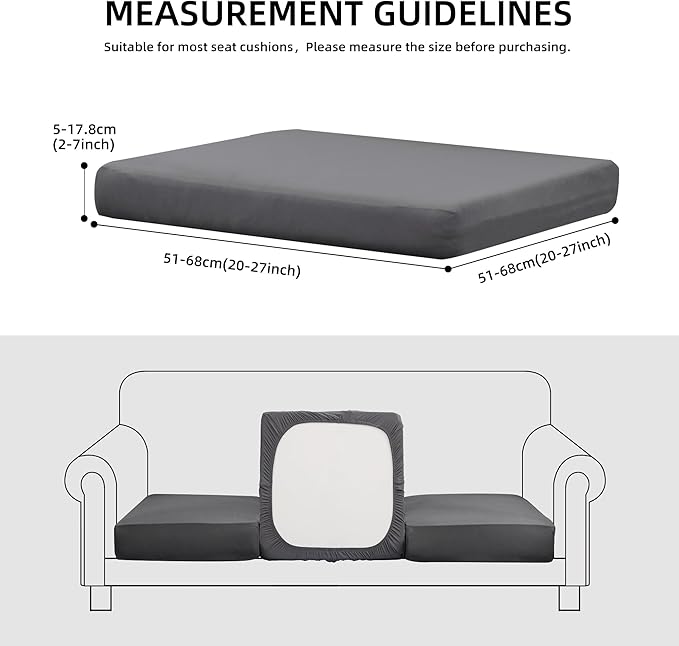 Outdoor Cushion Covers Set,12PCS Patio Furniture Couch Seat Slipcovers, Replacement for Sofa Sectional Chair(Cover，Only)