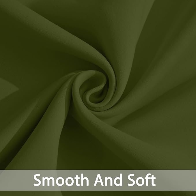 Yakamok Blackout Curtains for Bedroom,Thermal Insulated Blackout Grommet Top Drapes for Living Room, Olive Green,38x84 Inch, 2 Panels