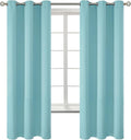 BGment Blackout Curtains - Grommet Thermal Insulated Room Darkening Bedroom and Living Room Curtains, Set of 2 Panels (42 x 63 Inch, Baby Blue)