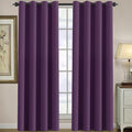 H.VERSAILTEX Blackout Curtain for Living Room Thermal Insulated Window Treatment Curtain Extra Long 108 inch Length Energy Saving Solid Grommet Top Blackout Drape, One Panel, Plum Purple，52"W x 108"L