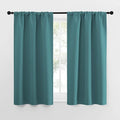 NICETOWN Kitchen Curtains Blackout Drapes & Curtains, Energy Smart Window Treatment Curtain Panels for Bedroom (Sea Teal, 34 in x 54 in (W x L), Set of 2)
