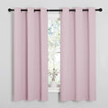 NICETOWN Room Darkening Curtains for Kitchen, Baby Pink, Set of 2, 42 inches Wide by 50 inches Long, Window Treatment Thermal Insulated Solid Grommet Room Darkening Curtains/Drapes for Bedroom