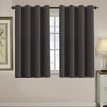 H.VERSAILTEX Blackout Curtain for Living Room Small Window Kitchen Blackout Curtains 45 inch Length Energy Saving Solid Grommet Blackout Drape, One Panel, Chocolate Brown, 52" W x 45" L