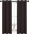 NICETOWN Blackout Curtain Panels for Bedroom Window, Triple Weave Microfiber Energy Saving Thermal Insulated Solid Grommet Blackout Draperies and Drapes (1 Pair, 29 inch by 45 inch, Toffee Brown)