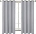 BGment Room Darkening Curtains 63 Inches Long - Grommet Thermal Insulated Drapes Window Treatment Curtains for Bedroom, 2 Panels, 52 x 63 Inch, Light Grey