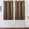 LEMOMO Brown Blackout Curtains 42 x 54 Inch Length Set of 2 Panels Grommet Bedroom Curtains for Living Room
