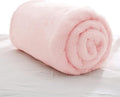 Exclusivo Mezcla Plush Fuzzy Fleece Throw Blanket, Super Soft, Fluffy and Warm Blankets for Couch, Bed, All Season (Light Pink, 40x50 inches)