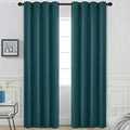 Yakamok Blackout Curtains for Bedroom 2 Panels Set 84 Inch Length Thermal Insulated Room Darkening Dark Black Out Drapery Grommet Window Treatments Drapes for Living Room,52x84, Dark Teal