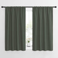 NICETOWN Bedroom Curtains Blackout Draperies - All Season Thermal Insulated Solid Rod Pocket Top Blackout Curtains/Drapes for Kid's Room (Dark Mallard, 1 Pair, 42 x 54 Inch)