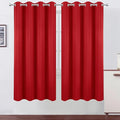 LEMOMO Blackout Curtains 66 x 72 Inch Long Bright Red Curtains Set of 2 Panels Room Darkening Curtains for Bedroom and Living Room