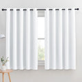 NICETOWN Window Draperies Curtains Panels, Window Treatment Curtains, Grommet Top Small Drapes for Bedroom (2 Panels, 70 by 63, White)